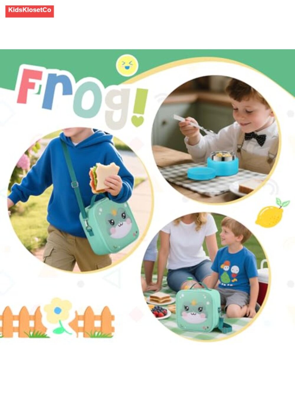Kids Bento Lunch Box Leak-Proof Insulated with Thermo and Bag - Picture 6 of 6